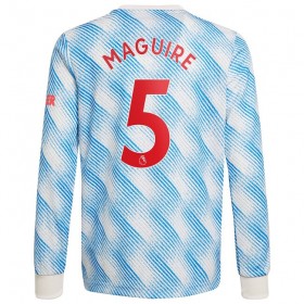 Jalkapallo Pelipaidat Manchester United Harry Maguire 5 Vieraspaita 2021-2022 Pitkähihainen